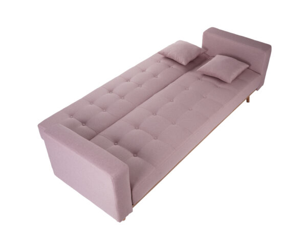 SOFÁ CAMA CLICK-CLACK 216CM ROSA ABIERTO