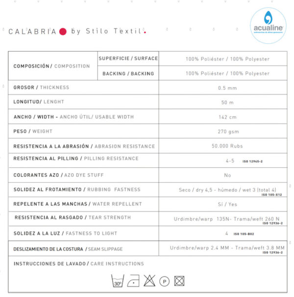 FICHA TÉCNICA TELA CALABRIA GRIS