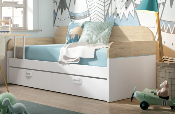 CAMA NIDO CON RESPALDO Y SUPLEMENTO 2 BRAZOS NATURE