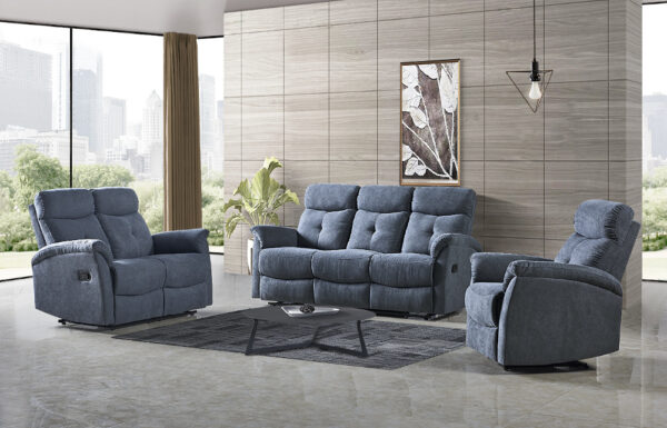 SILLÓN RELAX MANUAL DE PALÁNCA GRIS NILO - Imagen 4