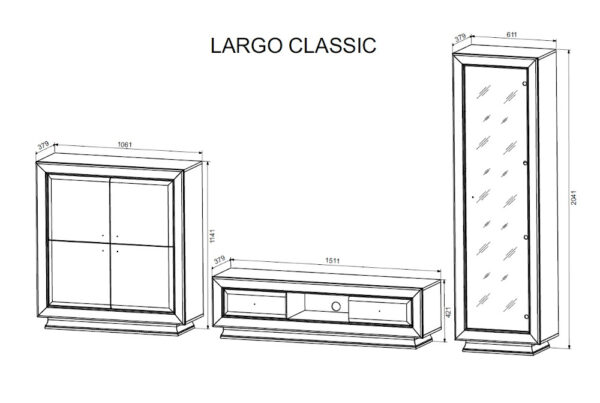 COMPOSIÓN MODULAR 319CM COLOR CASHMERE - Imagen 2