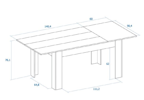 MESA COMEDOR EXTENSIBLE URBAN - Imagen 5