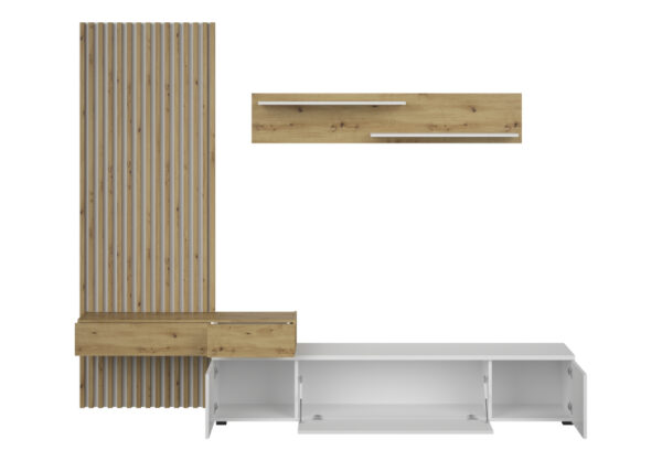 MODULAR CON PANEL ALISTONADO DE MADERA PISA - Imagen 6