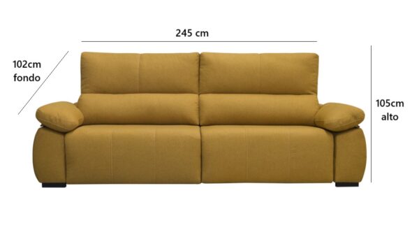 SOFÁ LINEAL 245CM EXTRAIBLE DE CARRO KARIN - Imagen 2