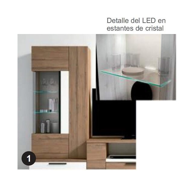 MÓDULO VITRINA CON LED 137CM ENEX - Imagen 7