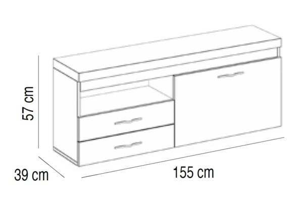COMPOSICIÓN APILABLE BLANCO 275CM CON LED - Imagen 2