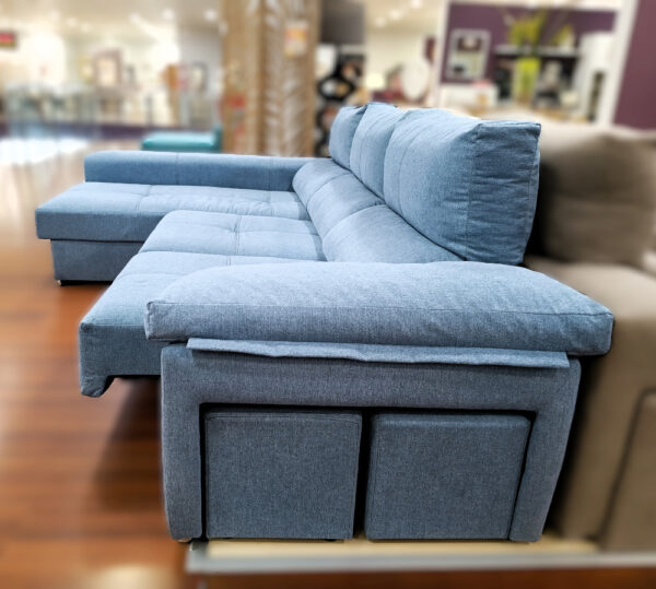 CHAISLONGUE IZQUIERDA DESLIZANTE CON POUFS - Imagen 4