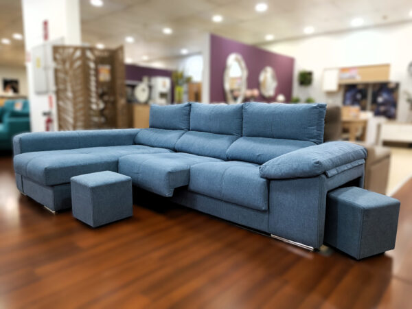 CHAISLONGUE IZQUIERDA DESLIZANTE CON POUFS - Imagen 3
