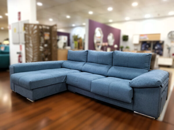 CHAISLONGUE IZQUIERDA DESLIZANTE CON POUFS