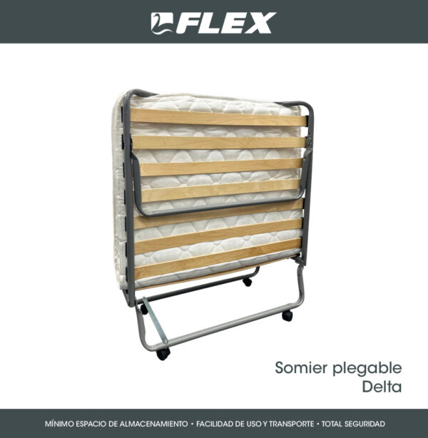 SOMIER CAMA PLEGABLE CON COLCHÓN - Imagen 2