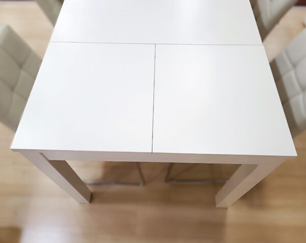 MESA COMEDOR EXTENSIBLE BLANCA - Imagen 2