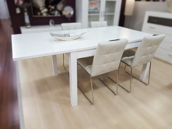 MESA COMEDOR EXTENSIBLE BLANCA - Imagen 4