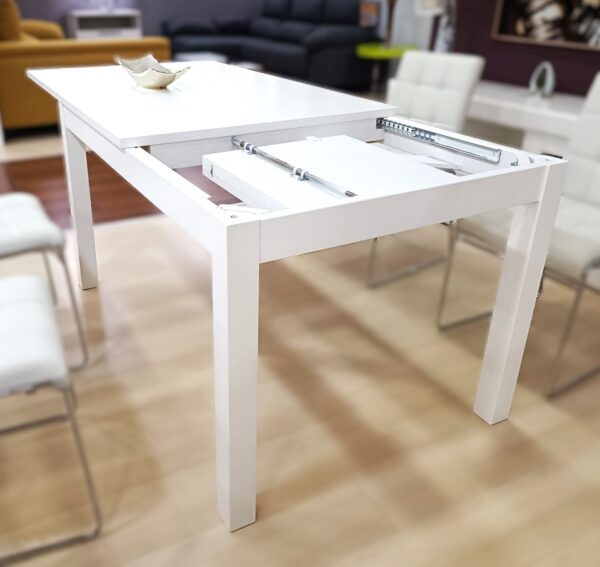 MESA COMEDOR EXTENSIBLE BLANCA - Imagen 3